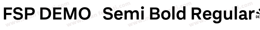 FSP DEMO   Semi Bold Regular字体转换